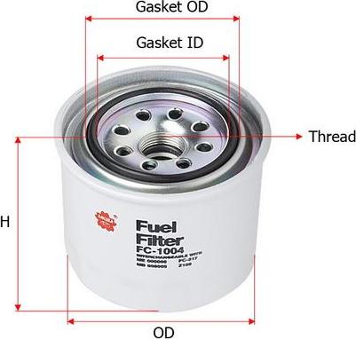 SAKURA Automotive FC-1004 - Filtro carburante autozon.pro