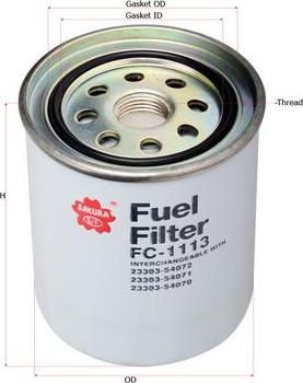 SAKURA Automotive FC-1113 - Filtro carburante autozon.pro