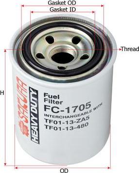 SAKURA Automotive FC-1705 - Filtro carburante autozon.pro