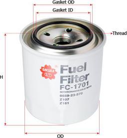 SAKURA Automotive FC-1701 - Filtro carburante autozon.pro