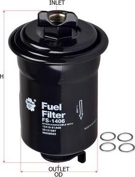 SAKURA Automotive FS-1406 - Filtro carburante autozon.pro