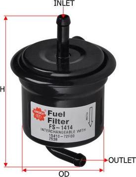 SAKURA Automotive FS-1414 - Filtro carburante autozon.pro