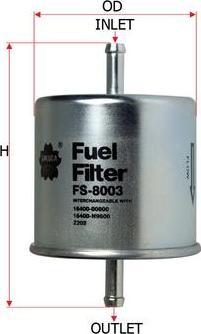 SAKURA Automotive FS-8003 - Filtro carburante autozon.pro