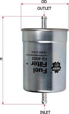 SAKURA Automotive FS-8002 - Filtro carburante autozon.pro