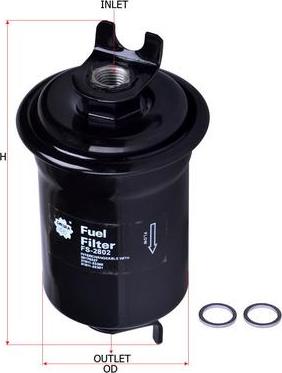 SAKURA Automotive FS-2802 - Filtro carburante autozon.pro