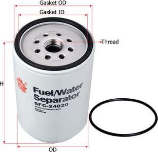 SAKURA Automotive SFC-24020 - Separatore acqua carburante autozon.pro