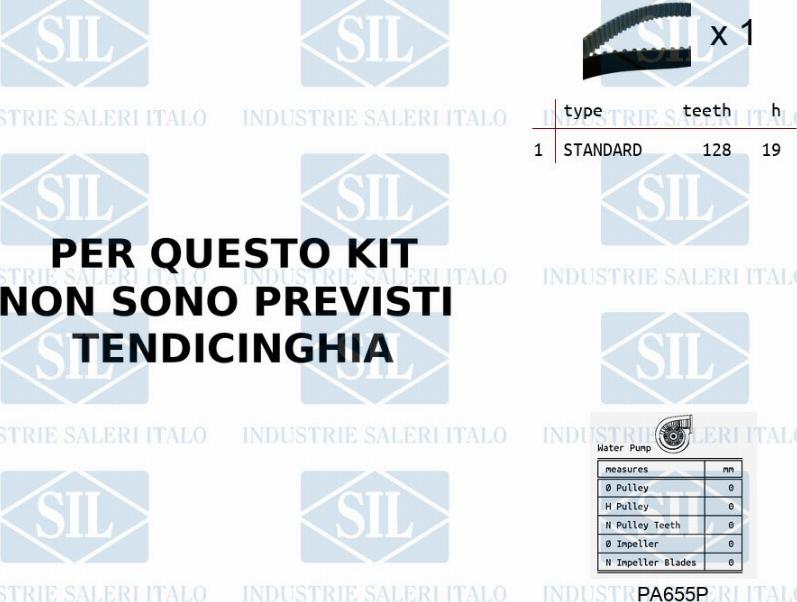 Saleri SIL K1PA655P - Pompa acqua + Kit cinghie dentate autozon.pro