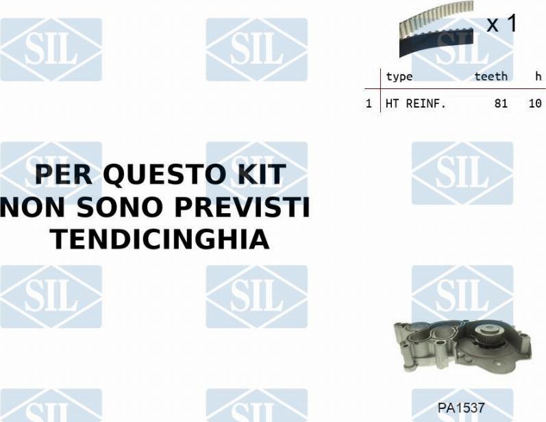 Saleri SIL K1PA1537 - Pompa acqua + Kit cinghie dentate autozon.pro