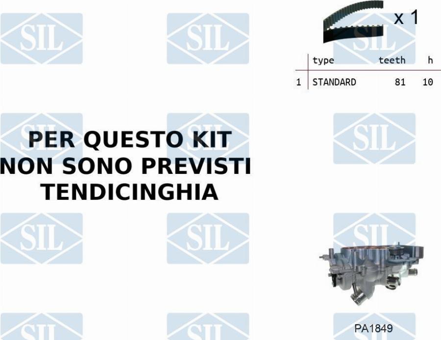 Saleri SIL K1PA1849 - Pompa acqua + Kit cinghie dentate autozon.pro