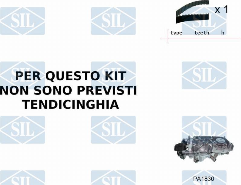 Saleri SIL K1PA1830 - Pompa acqua + Kit cinghie dentate autozon.pro