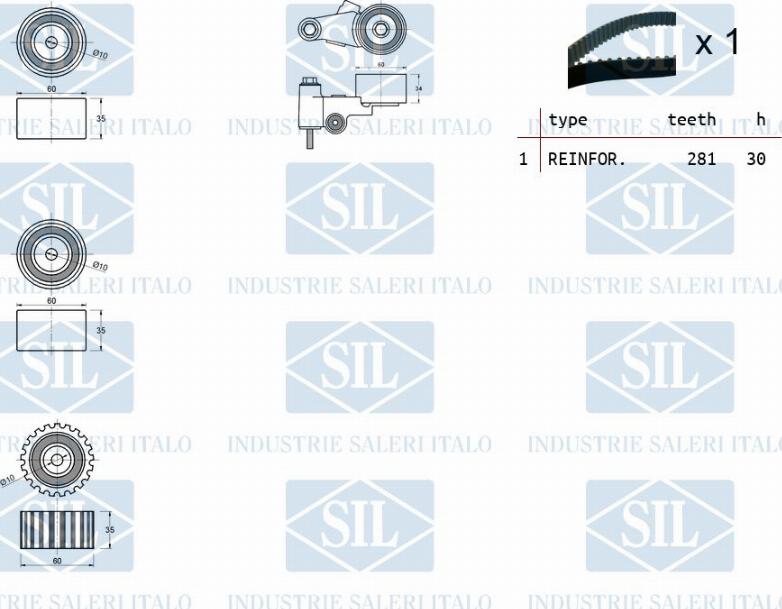 Saleri SIL TK1465 - Kit cinghie dentate autozon.pro