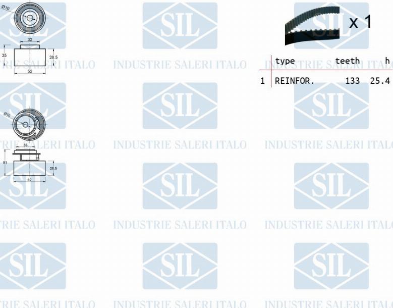 Saleri SIL TK1401 - Kit cinghie dentate autozon.pro