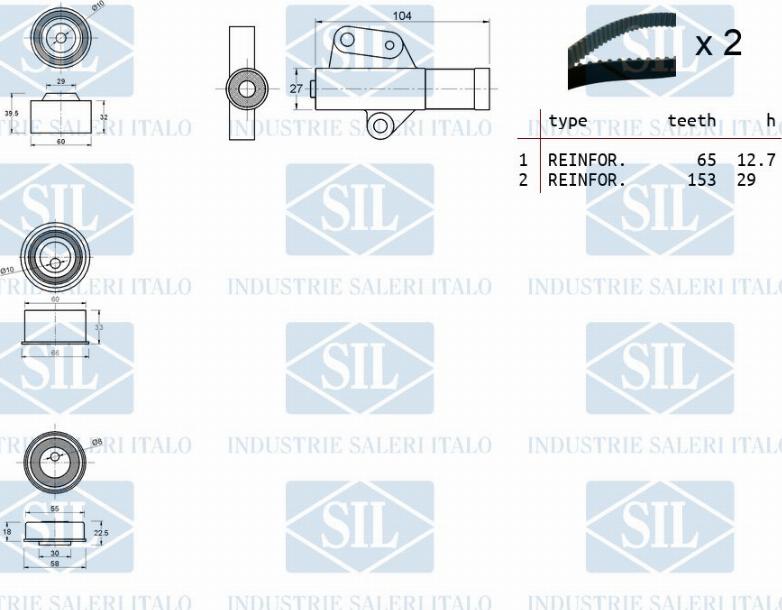 Saleri SIL TK1481 - Kit cinghie dentate autozon.pro