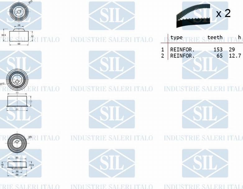 Saleri SIL TK1431 - Kit cinghie dentate autozon.pro