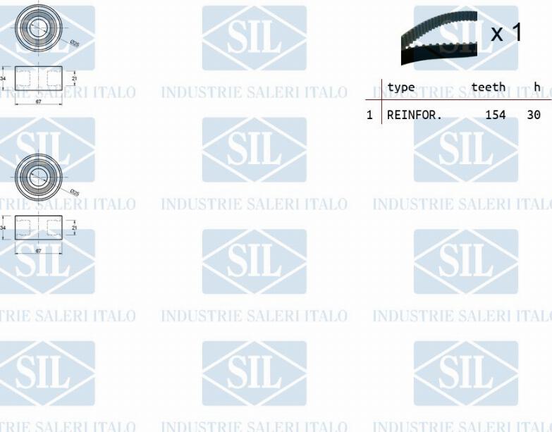 Saleri SIL TK1043 - Kit cinghie dentate autozon.pro