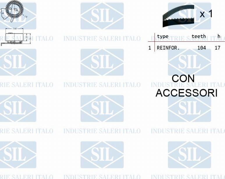 Saleri SIL TK1051 - Kit cinghie dentate autozon.pro