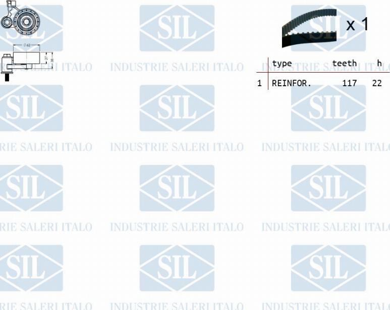 Saleri SIL TK1029 - Kit cinghie dentate autozon.pro