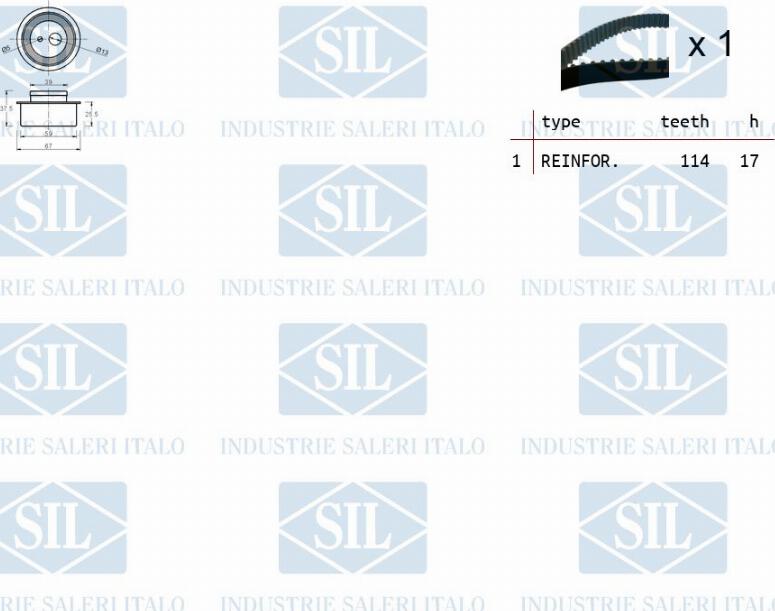 Saleri SIL TK1073 - Kit cinghie dentate autozon.pro