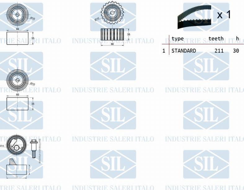 Saleri SIL TK1195 - Kit cinghie dentate autozon.pro