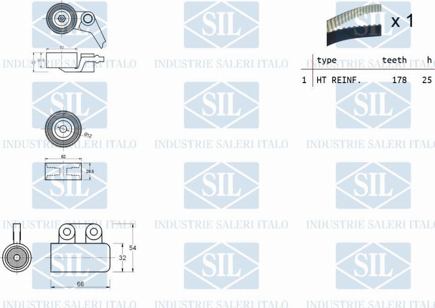 Saleri SIL TK1157 - Kit cinghie dentate autozon.pro