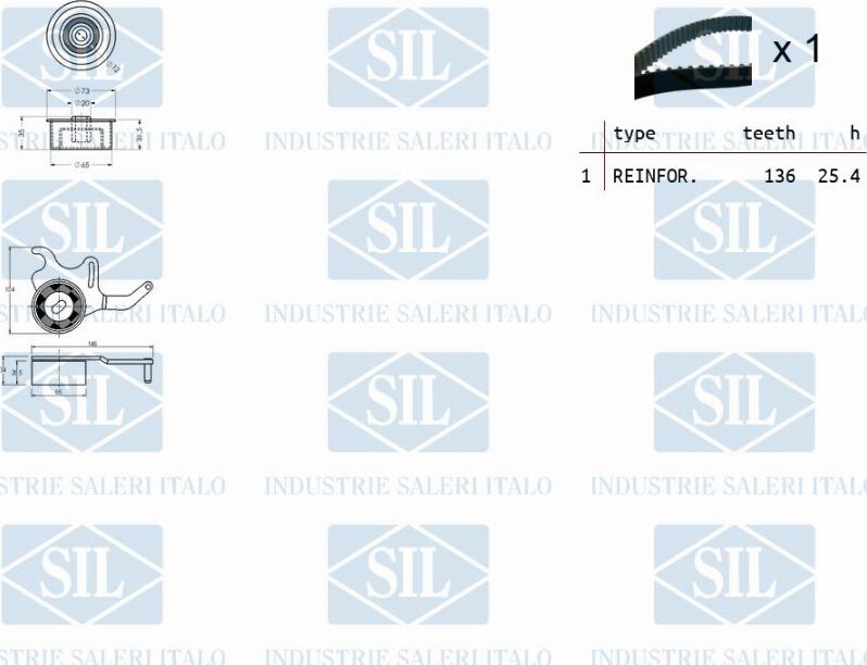 Saleri SIL TK1188 - Kit cinghie dentate autozon.pro