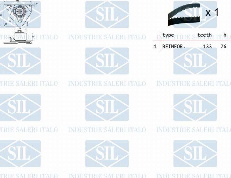 Saleri SIL TK1128 - Kit cinghie dentate autozon.pro