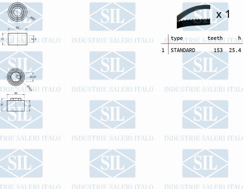 Saleri SIL TK1170 - Kit cinghie dentate autozon.pro