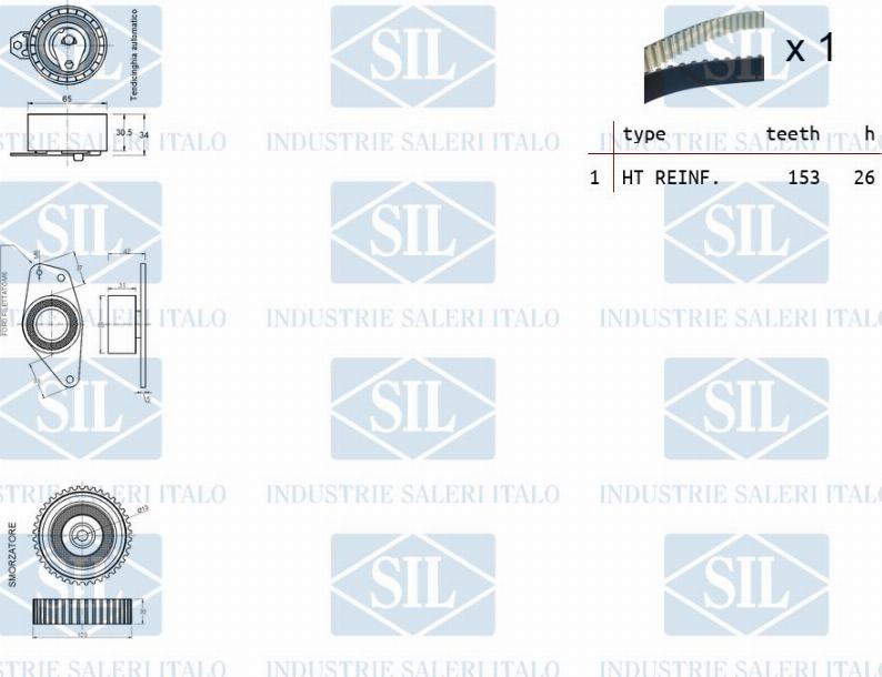 Saleri SIL TK1349 - Kit cinghie dentate autozon.pro