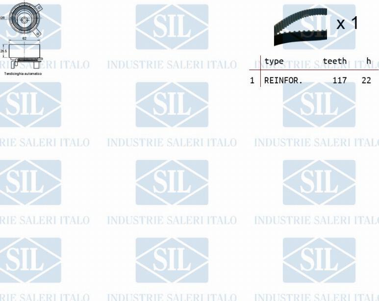 Saleri SIL TK1304 - Kit cinghie dentate autozon.pro