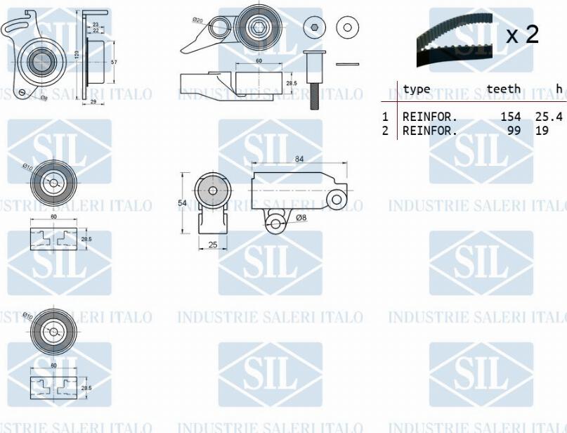 Saleri SIL TK1300 - Kit cinghie dentate autozon.pro