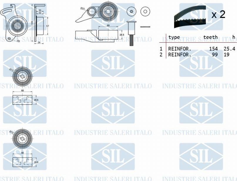 Saleri SIL TK1301 - Kit cinghie dentate autozon.pro