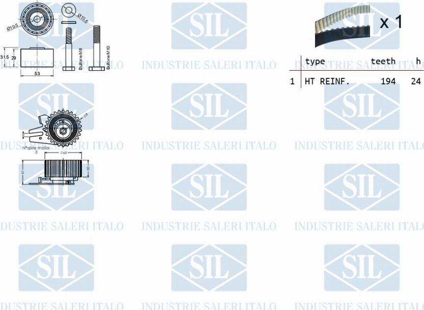 Saleri SIL TK1303 - Kit cinghie dentate autozon.pro