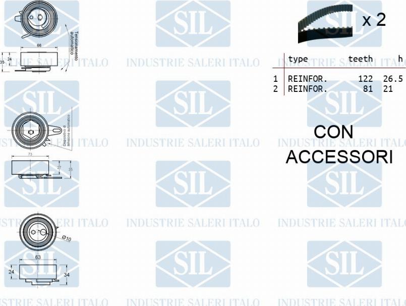 Saleri SIL TK1385 - Kit cinghie dentate autozon.pro