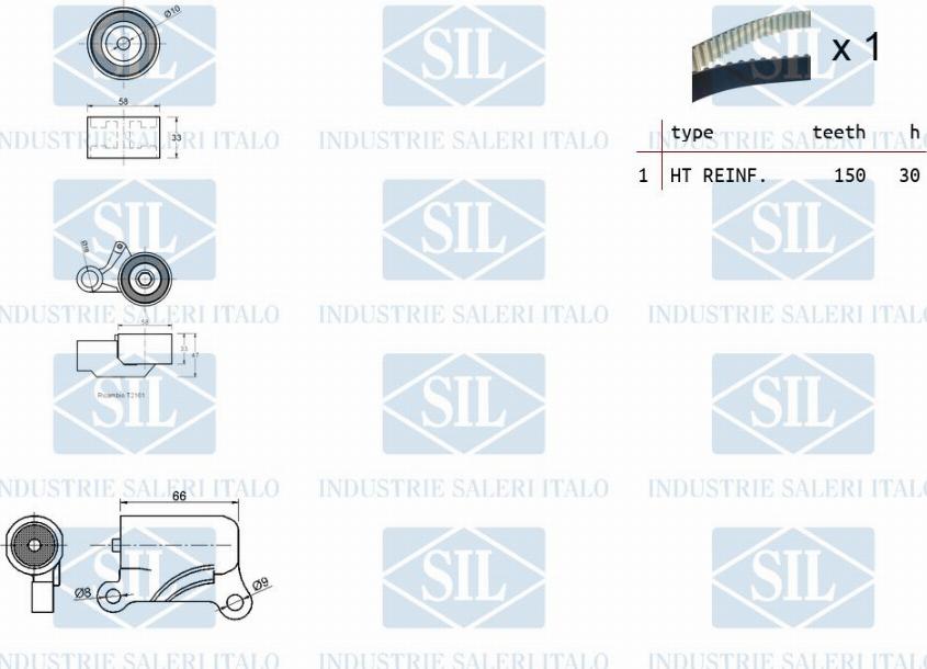 Saleri SIL TK1291 - Kit cinghie dentate autozon.pro