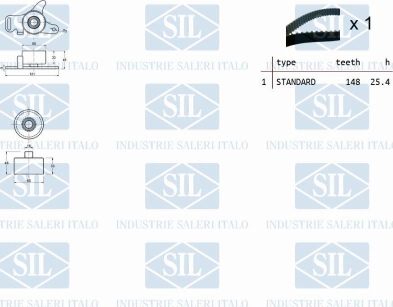 Saleri SIL TK1246 - Kit cinghie dentate autozon.pro