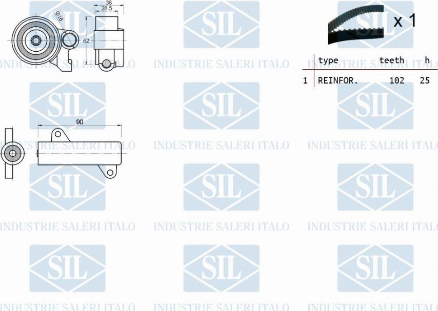 Saleri SIL TK1267 - Kit cinghie dentate autozon.pro