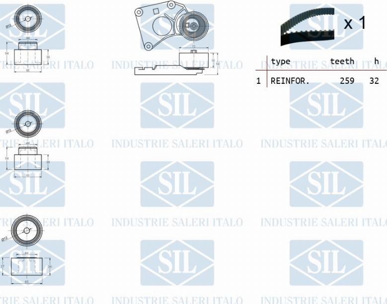 Saleri SIL TK1222 - Kit cinghie dentate autozon.pro