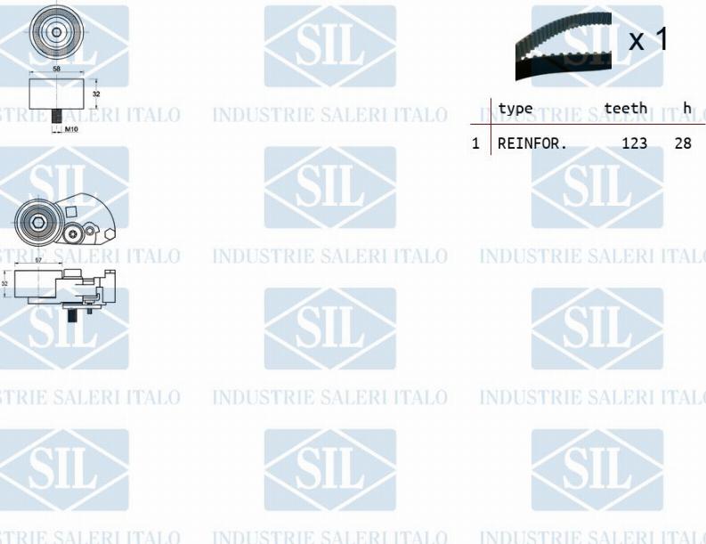 Saleri SIL TK1275 - Kit cinghie dentate autozon.pro