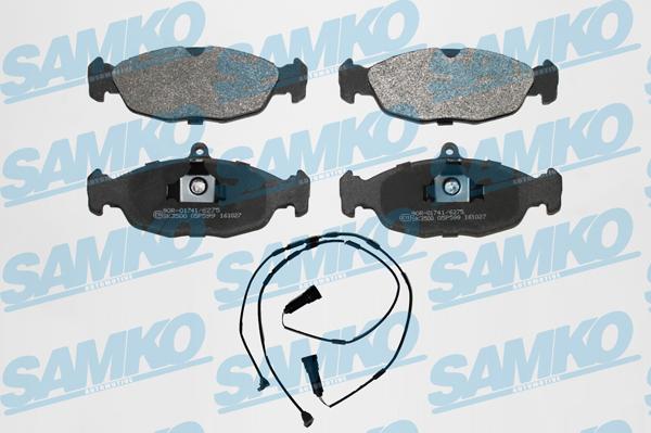 Samko 5SP599A - Kit pastiglie freno, Freno a disco autozon.pro