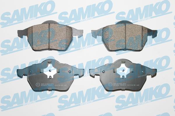 Samko 5SP612 - Kit pastiglie freno, Freno a disco autozon.pro