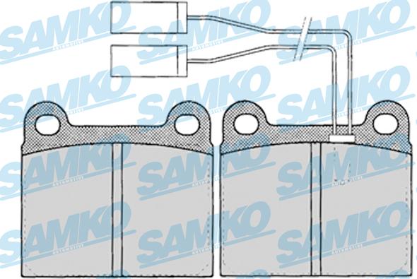 Samko 5SP023 - Kit pastiglie freno, Freno a disco autozon.pro