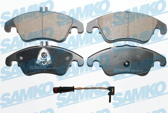 Samko 5SP1421A - Kit pastiglie freno, Freno a disco autozon.pro