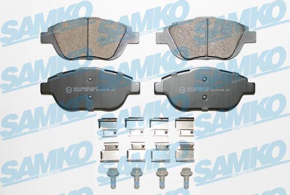 Samko 5SP1590K - Kit pastiglie freno, Freno a disco autozon.pro