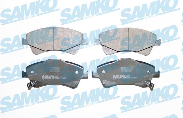 Samko 5SP1589 - Kit pastiglie freno, Freno a disco autozon.pro