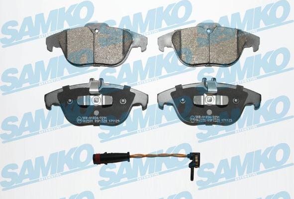 Samko 5SP1528A - Kit pastiglie freno, Freno a disco autozon.pro