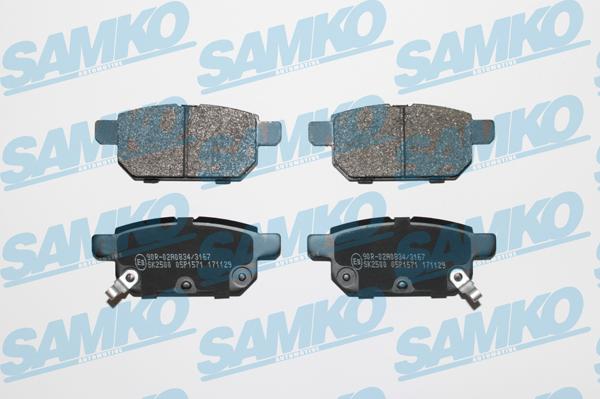 Samko 5SP1571 - Kit pastiglie freno, Freno a disco autozon.pro