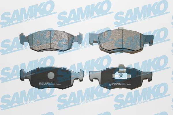 Samko 5SP1654 - Kit pastiglie freno, Freno a disco autozon.pro