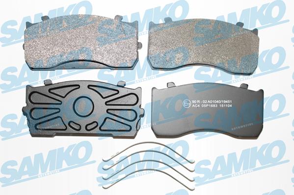 Samko 5SP1683 - Kit pastiglie freno, Freno a disco autozon.pro