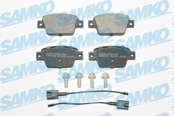 Samko 5SP1676 - Kit pastiglie freno, Freno a disco autozon.pro