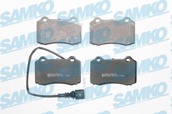 Samko 5SP1672 - Kit pastiglie freno, Freno a disco autozon.pro